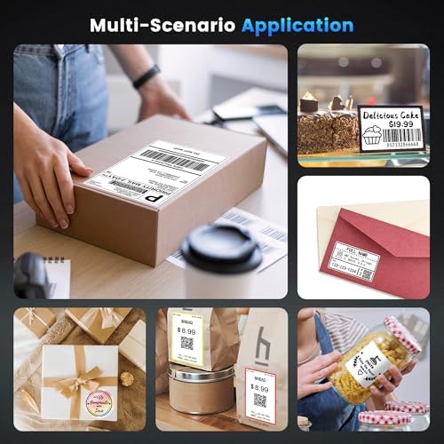 Phomemo Ethernet Thermal Label Printer 4x6, Bluetooth Shipping Label Printer for Small Business, Home, Office, 300DPI Wireless Thermal Printers Compatible with Ethernet/Bluetooth/USB, Etsy, USPS