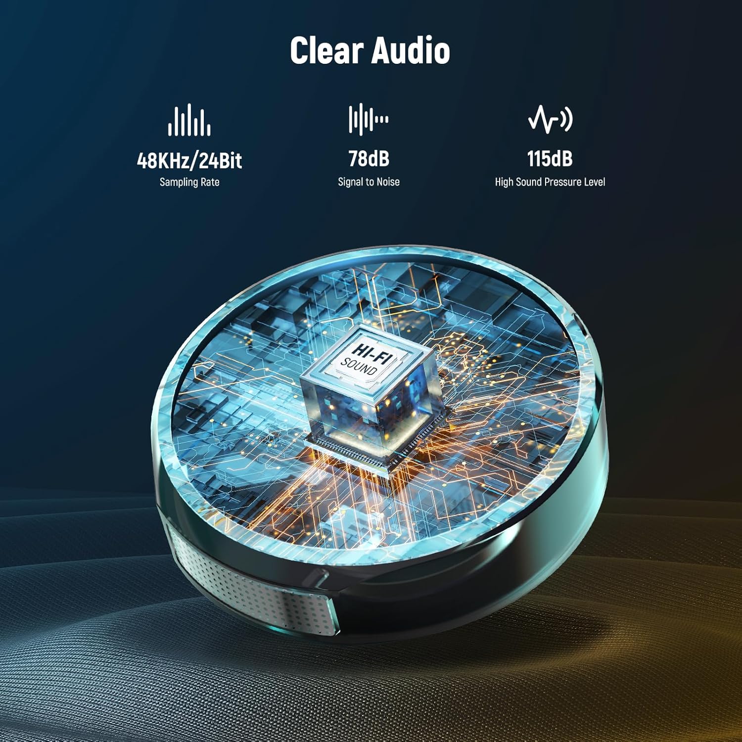 NEEWER KM19 Lightweight Wireless Lavalier Microphone, 48kHz/24bit 30H Battery 3-Level Noise Cancelling Mute Stereo 100m Range Mini Lav Mic with App Control, Compatible with iPhone Android Phone PC