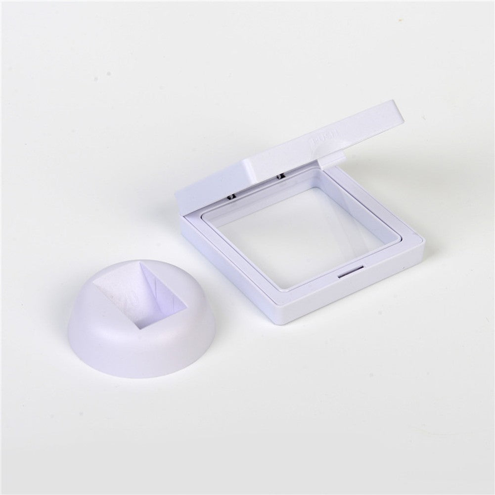 5/10pcs 3D Floating Frame Jewelry Ring Coin Display Stand Holder Storage Box Hou