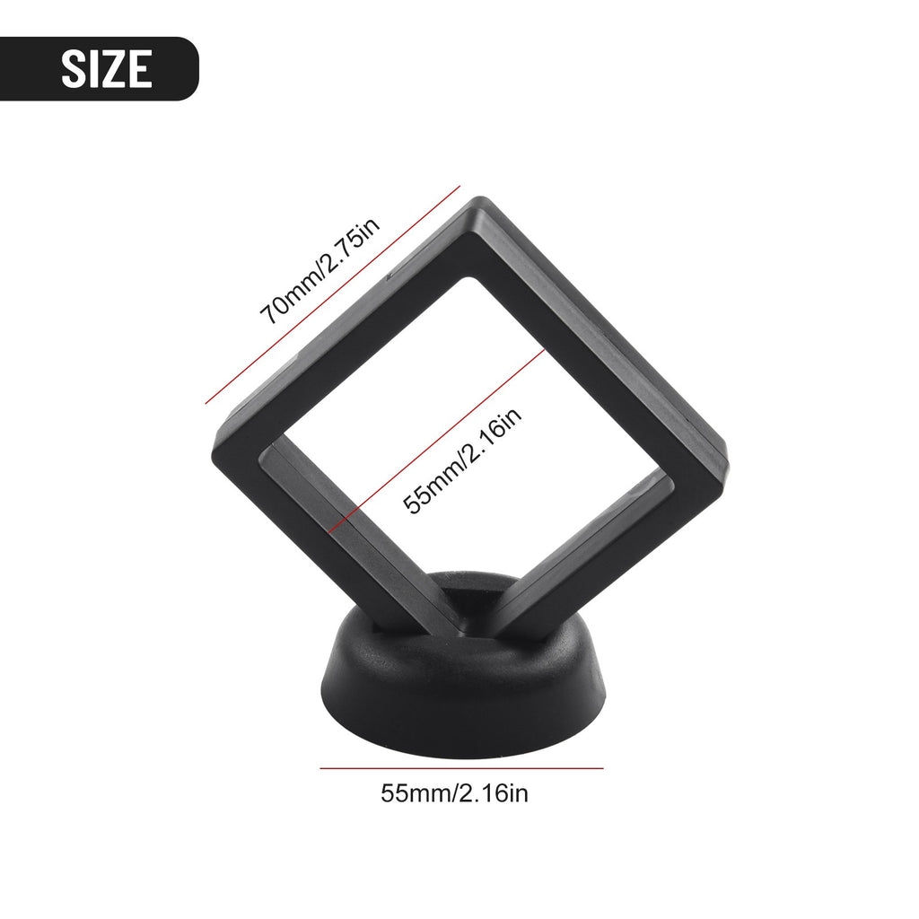 5/10pcs 3D Floating Frame Jewelry Ring Coin Display Stand Holder Storage Box Hou